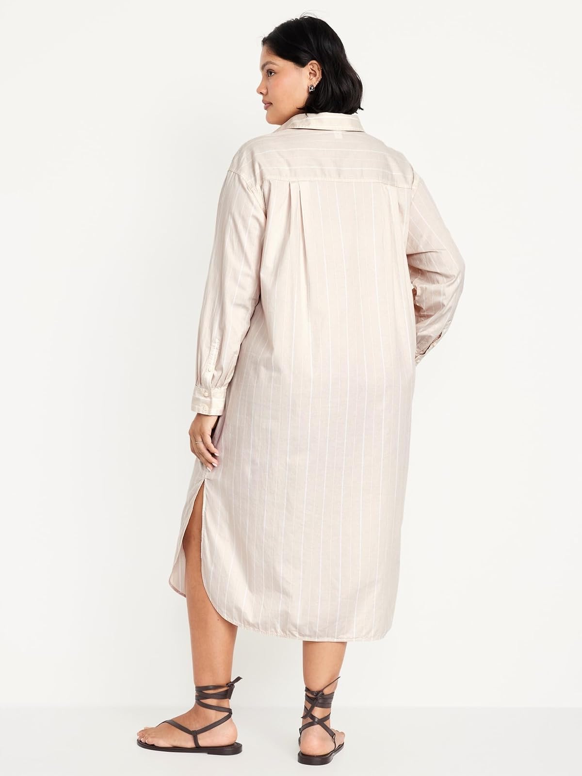 Old Navy LS Shirt Dress Midi Vestido Mujer