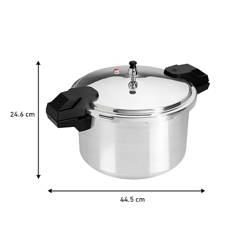 T-fal Olla Express de aluminio, con cinco sistemas de seguridad y fácil limpieza. Excelente opción para crear recetas de manera más rápida, fácil y segura, plateada, 12 L, YL307LA7