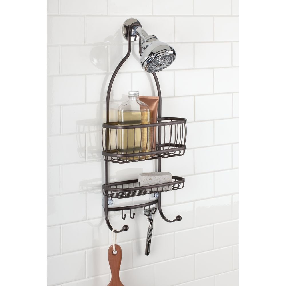 InterDesign, Repisa para DUcha York Lyra, 29x24.13x11.43 cm, Bronce