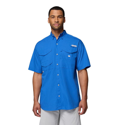 Columbia PFG Bonehead Camisa de Manga Corta para Hombre - CH - Azul Vivido