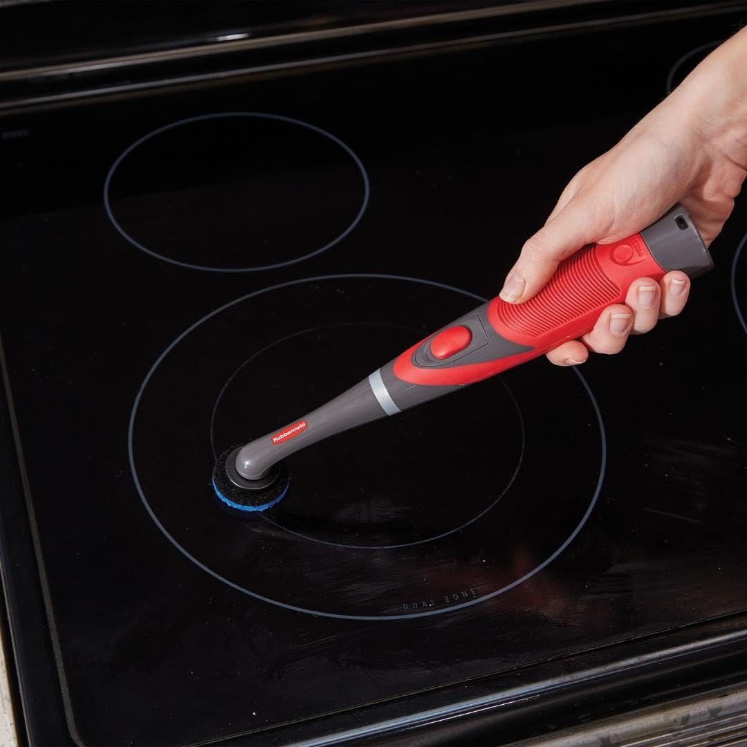 Rubbermaid Reveal Power Scrubber fijable y Cabezal de Cepillo para Polvo XL, para Cepillo para Polvo eléctrico inalámbrico Alimentado por Pilas, Ideal para