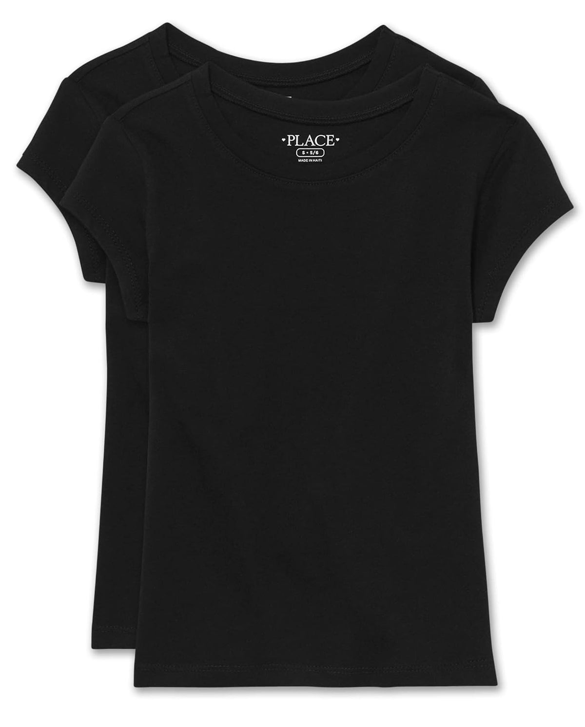 The Children's Place Paquete de 2 Camisetas Uniforme para Niña - Negro paquete de 2 - 10-12 Años