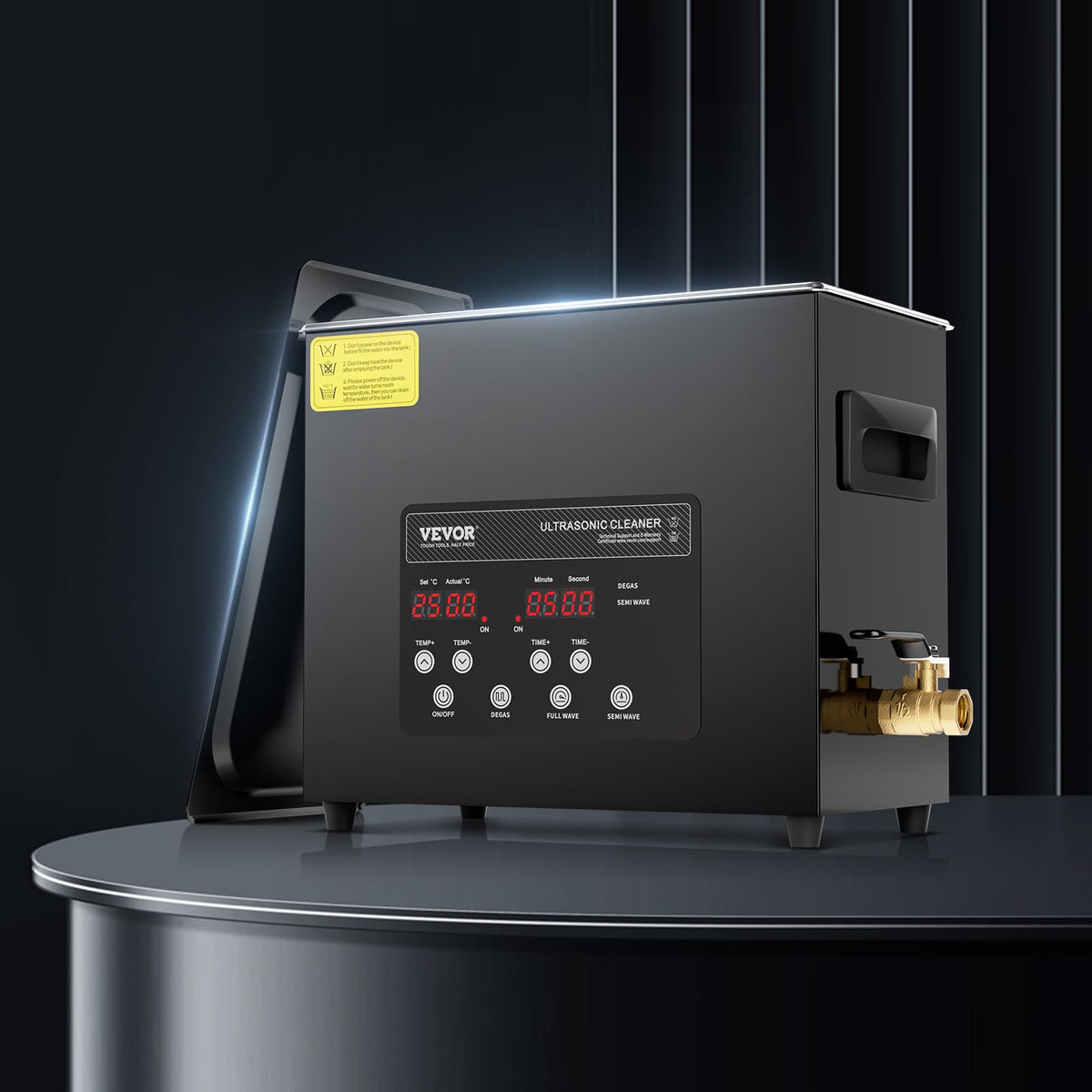 VEVOR Limpiador ultrasónico de 6 l con calentador de cesta y temporizador de 180 W