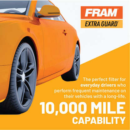 FRAM PH4967 Extra Guard Filtro de Aceite de Motor Giratorio de Cambio de 10K Millas, Negro, Paquete de 1