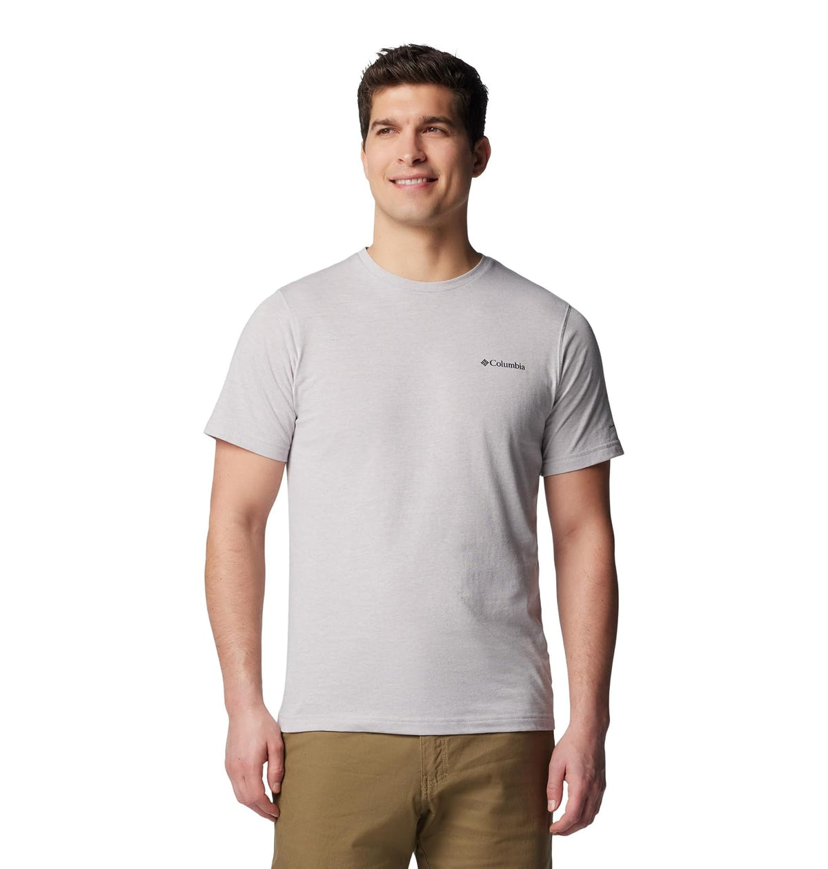 Columbia Thistletown Hills Camisa de Manga Corta para Senderismo, Hombre - Gris jaspeado (Columbia Grey Heather) - XXL