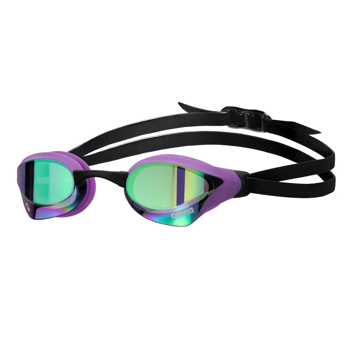 ARENA - anteojos de natación unisex Cobra Core Swipe Mirror Racing - talla única - Esmeralda - Ciruela - Negro