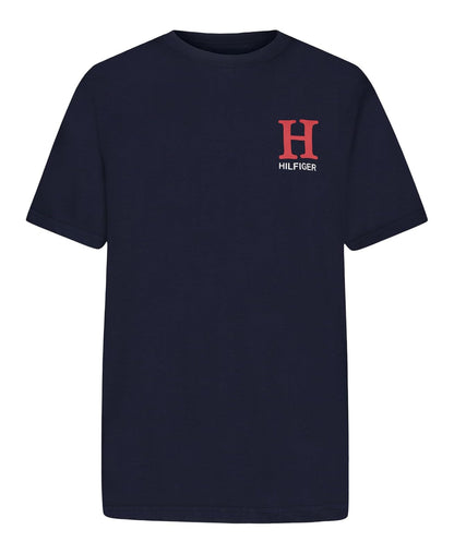 Tommy Hilfiger - Playera de Manga Corta para niño - 18-20 - Blazer azul marino mate