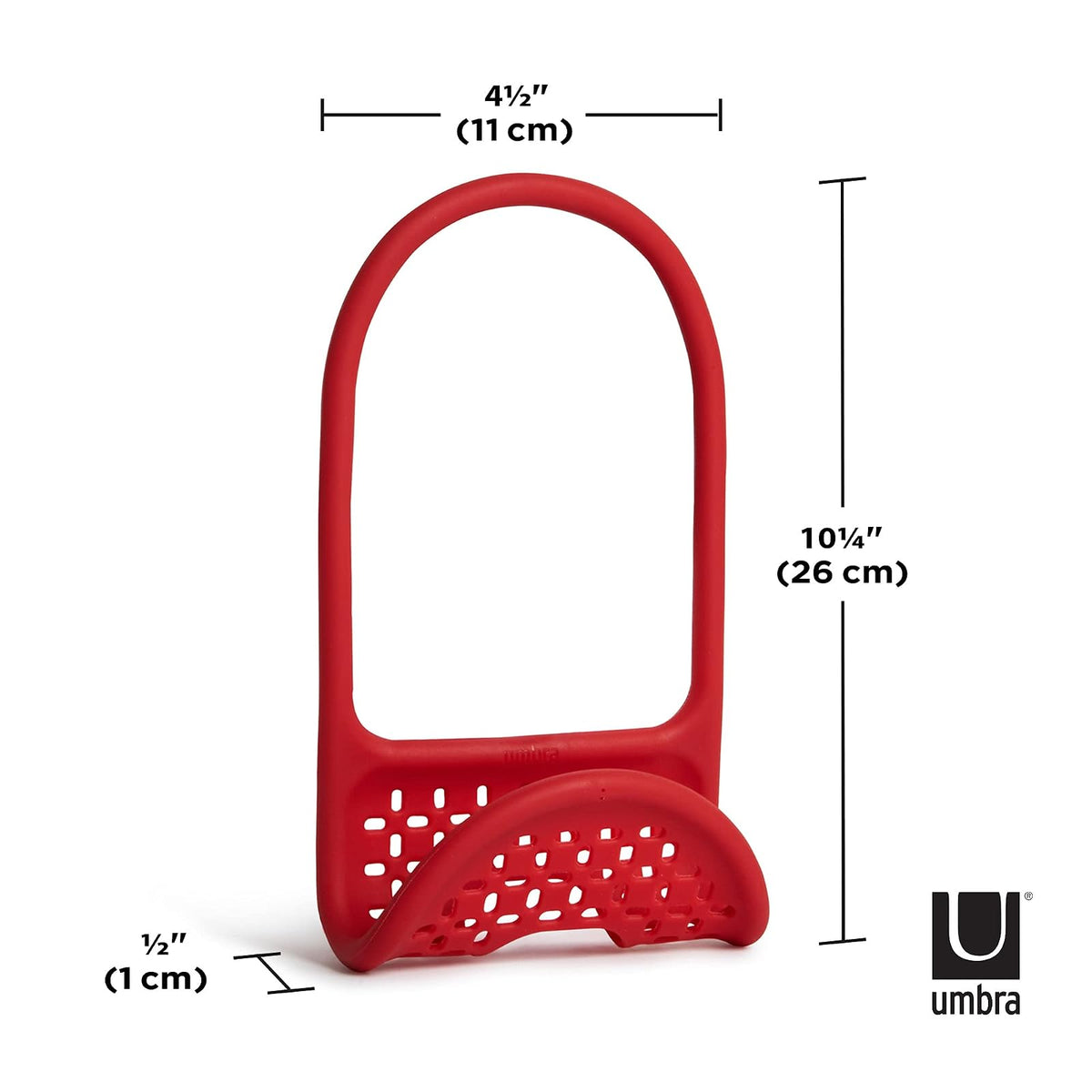 UMBRA SLING SOPORTE FLEXIBLE PARA ACCESORIOS PARA FREGADERO COLOR ROJO