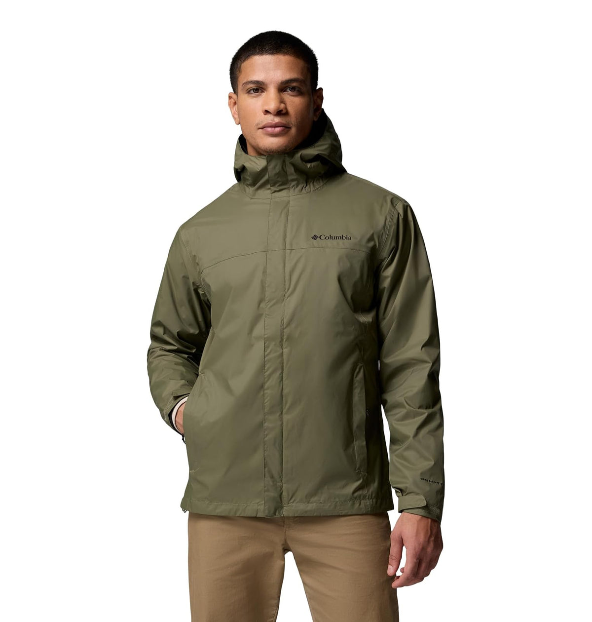 Columbia Watertight II Chamarra Impermeable para Hombre - G Alto - Verde (Stone Green)