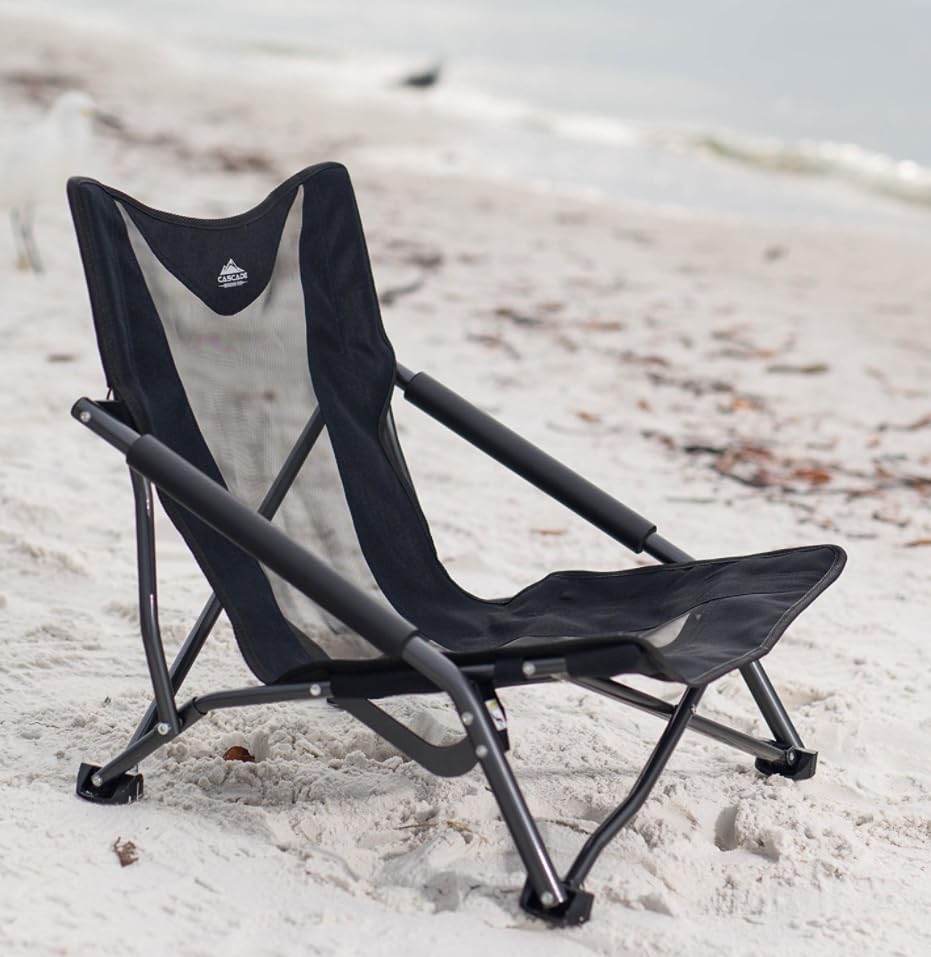Cascade Mountain Tech Silla para exterior, ligera, compacta y duradera, Perfil Bajo