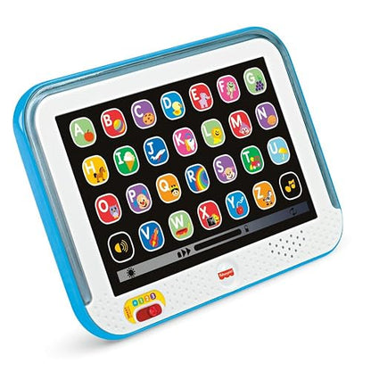 Fisher-Price Juguete Electrónico para Bebés Ríe y Aprende Tablet De Aprendizaje Crece Conmigo Azul para Niños de 1 Año en Adelante