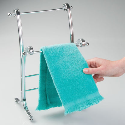 InterDesign York Lyra Fingertip Towel Stand, Chrome