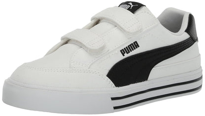 PUMA tenis para niños pequeños con velcro - 14.5 cm - Blanco - Negro