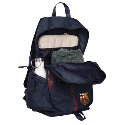 Ruz Mochila Deportiva | FC Barcelona | 100% Poliéster | Medidas 44 x 30 x 19 cm | Mochila Escolar Deportiva para niños con Compartimento Amplio, Bolsillos Laterales y Correas Acolchadas