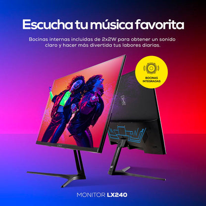 Lanix LX240 Monitor, 23.8 Pulgadas, 1920x1080 Full HD, Panel VA, HDMI, VESA, LED