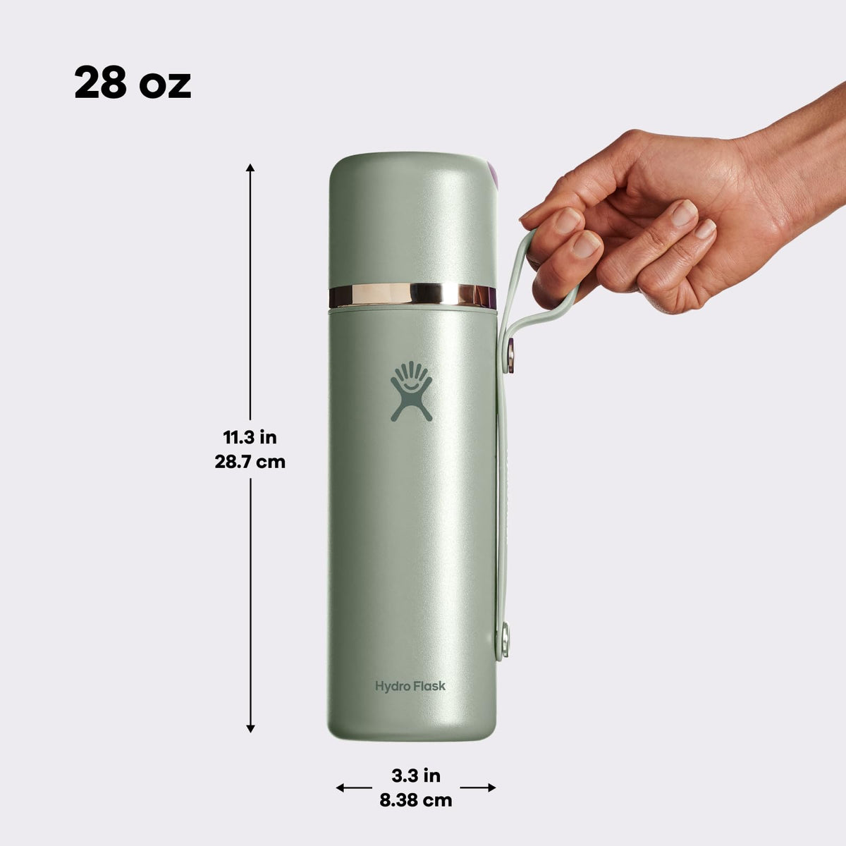 Hydro Flask - Petaca y Vaso de 28 onzas, Color Morado