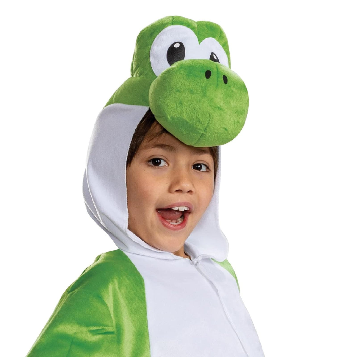 Yoshi - overol con capucha, disfraz oficial de Super Mario para niños, talla 7-8