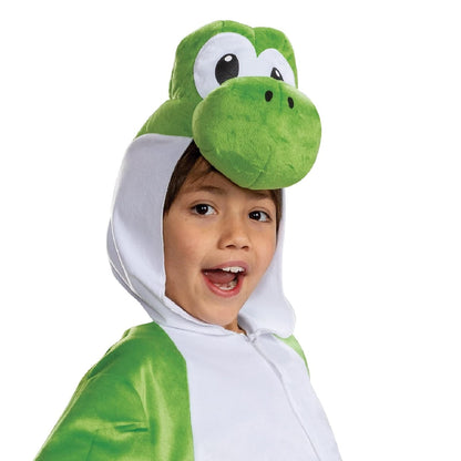 Yoshi - overol con capucha, disfraz oficial de Super Mario para niños, talla 7-8