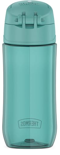 THERMOS FUNTAINER - Botella de hidratación de plástico de 16 onzas con boquilla, color aguamarina