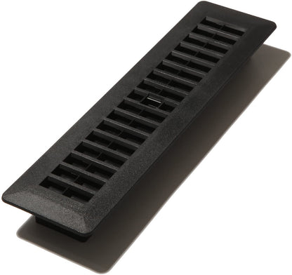 Decor Grates PL212-BLK 10 Registro de piso de plástico de 2 pulgadas por 12 pulgadas, color negro - Negro