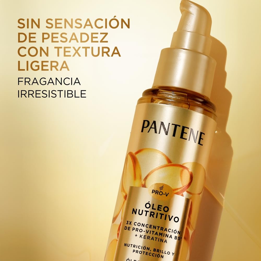 Pantene Aceite Para Cabello Nutre, Protege, Da Brillo Y Antifrizz Con Provitamina B5 95 ml