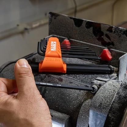 Klein Tools BLS22H - Juego de llaves hexagonales de 22 piezas, 1/16 a 3/8 pulgadas y 1.5 a 10 mm, con mango en T y protección contra la corrosión