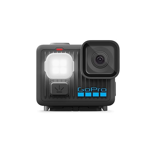 GoPro Lit Hero - Cámara de acción Ligera, compacta, Impermeable con luz integrada, Video 4K60 Ultra HD, Foto de 12 MP, visualización táctil, estabilización hipersuave
