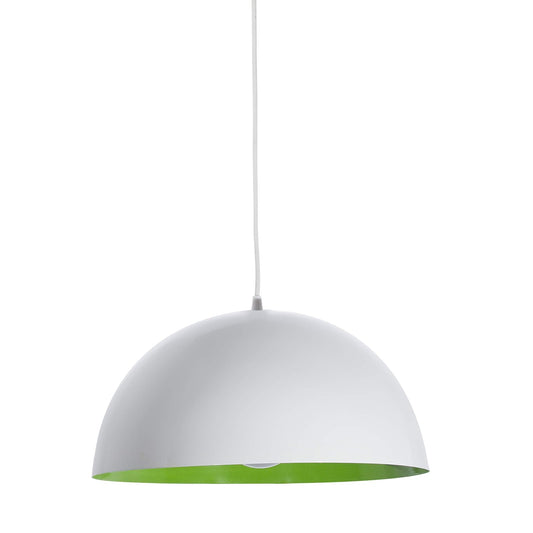 MAXXI MX-CL1803/B-3 Candil Decorativo Techo, Pantalla Blanco Interior, color Verde