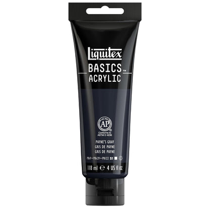 Liquitex Basics Pintura Acrílica, Tubo de 4 oz - Gris (Payne's Gray 310) - Tubo de 4 onzas