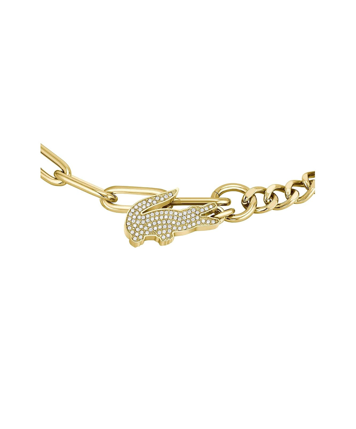 Lacoste - Pulsera de cadena de cocodrilo para mujer, joyería de acero inoxidable, ajustable, colección elegante, accesorio de moda, regalo para ella