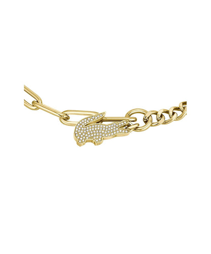 Lacoste - Pulsera de cadena de cocodrilo para mujer, joyería de acero inoxidable, ajustable, colección elegante, accesorio de moda, regalo para ella