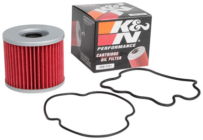 K&N Filtro de aceite para motocicleta: alto rendimiento, premium, diseñado para ser utilizado con aceites sintéticos o convencionales: se adapta a vehículos Suzuki seleccionados, Bimota, KN-133