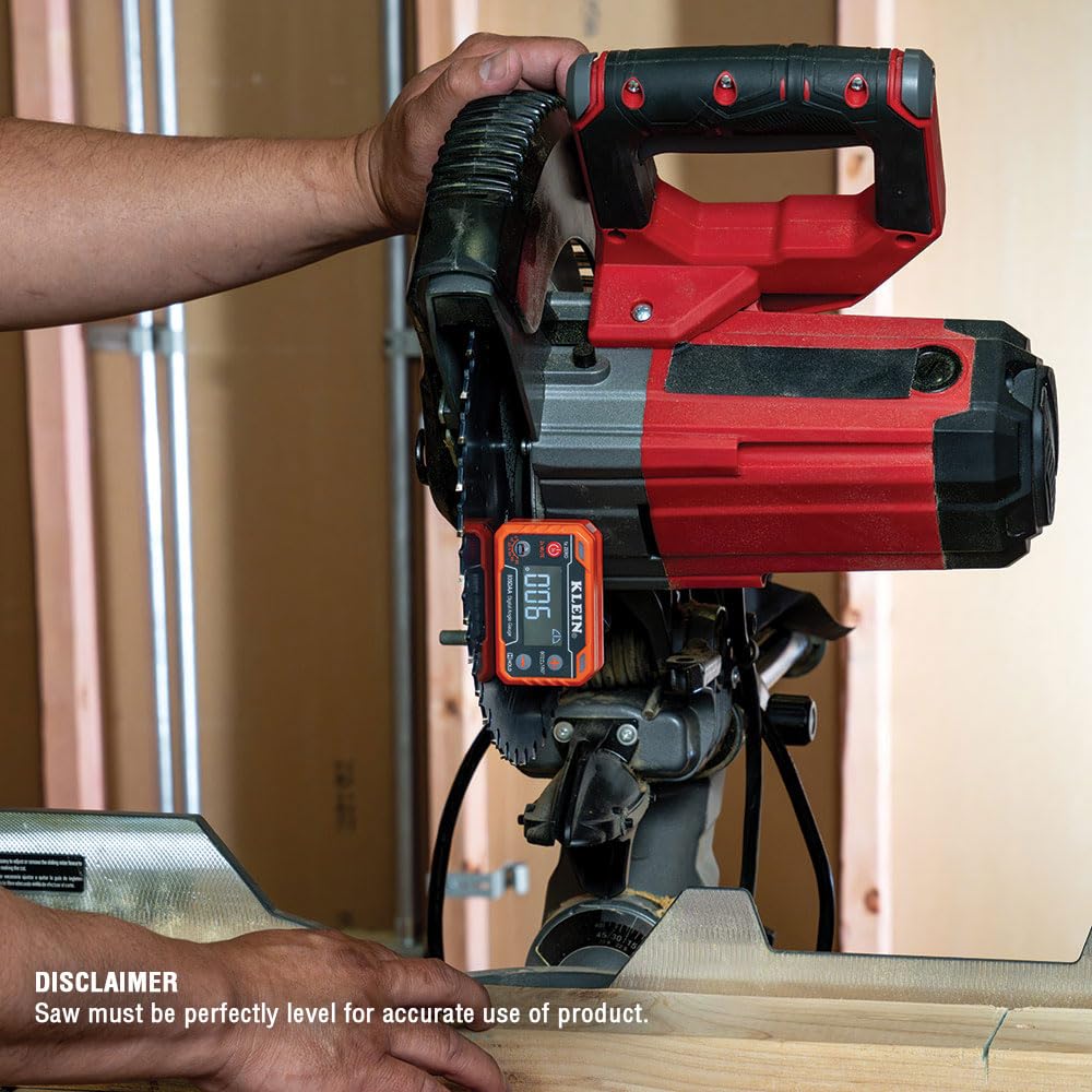 Klein Tools 935DAA Medidor electrónico digital de nivel y ángulo, alerta | Mide y establece ángulos, rangos de 0-90 y 0-180 grados