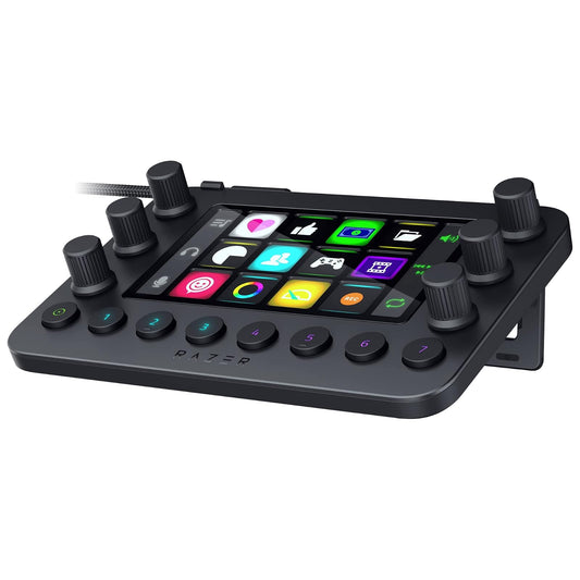 Razer Stream Controller - Keypad Todo en Uno para transmisión – 12 teclas de conmutación háptica – 6 diales analógicos táctiles – 8 botones programables