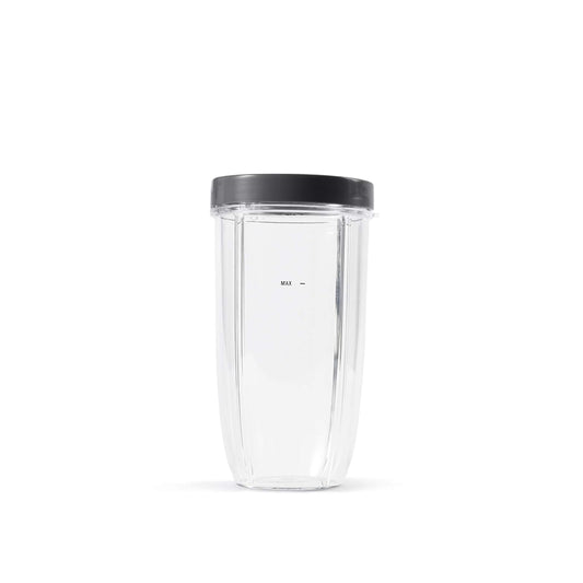 NutriBullet - Taza colosal de 32 onzas con anillo de labios estándar, 32 onzas, transparente/gris