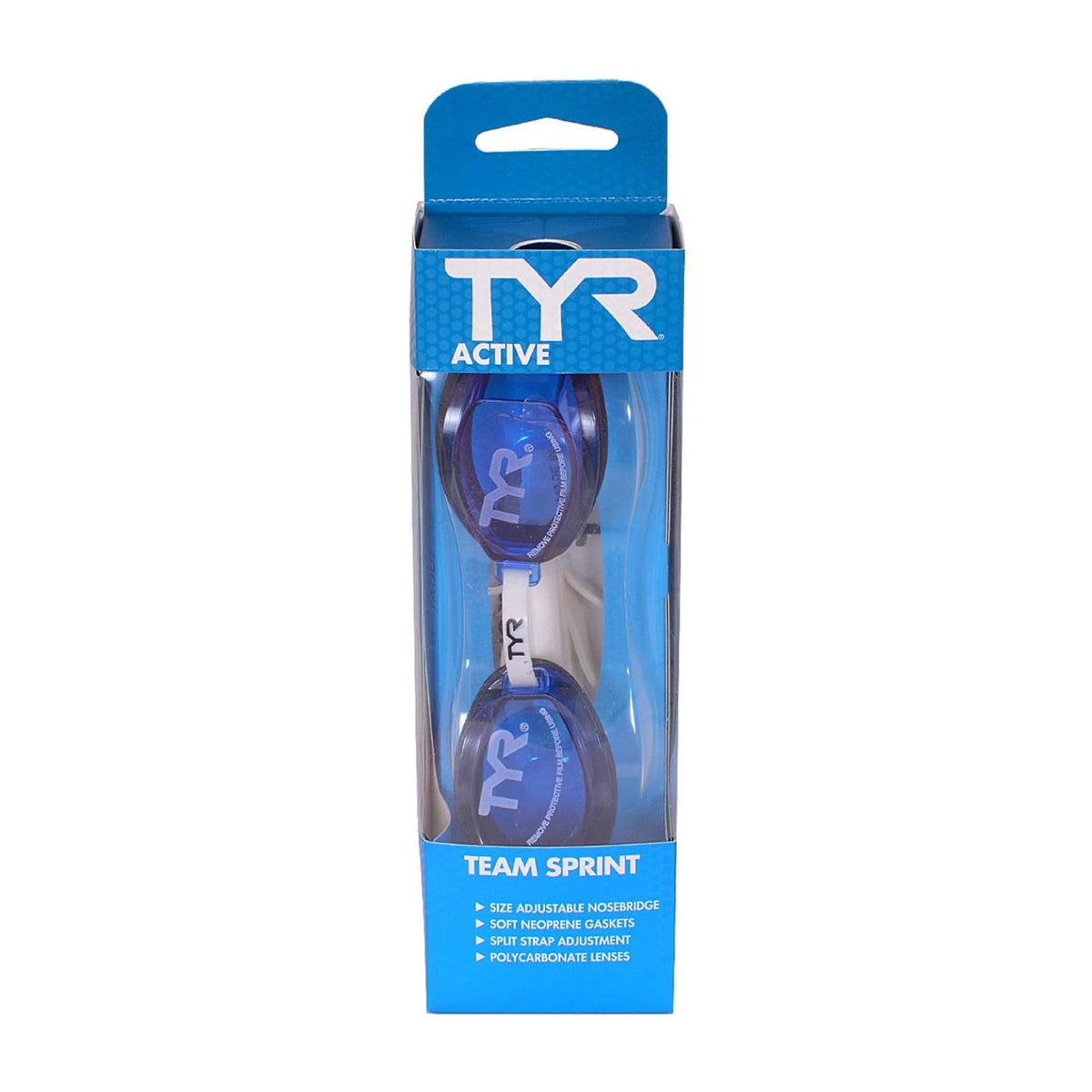 TYR Gafas de Seguridad Básico, Azul, Protección UV, Natación