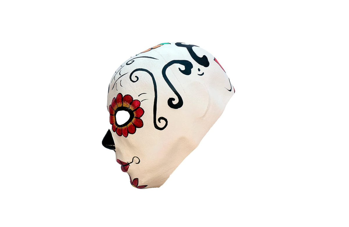 Ghoulish Productions Máscara de Catrina Mexicana Colorida, Máscaras de Catrinas Ideales para Día de Muertos y Halloween