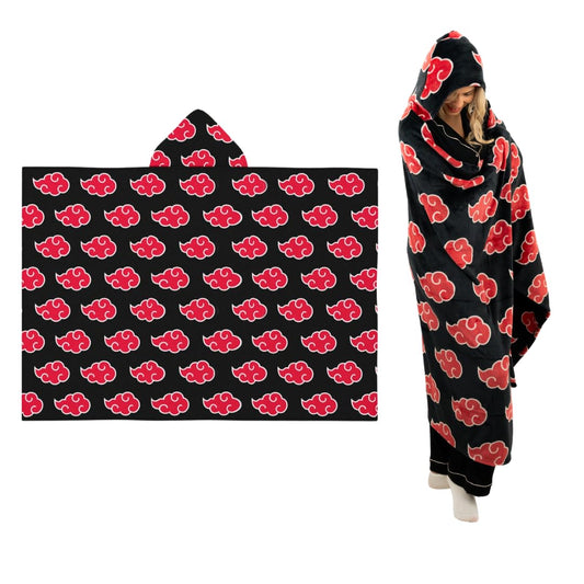Franco Naruto Anime Akatsuki Cloud Bedding - Manta con Capucha súper Suave y acogedora, 70 x 50 Pulgadas (Producto Oficial con Licencia) coleccionables