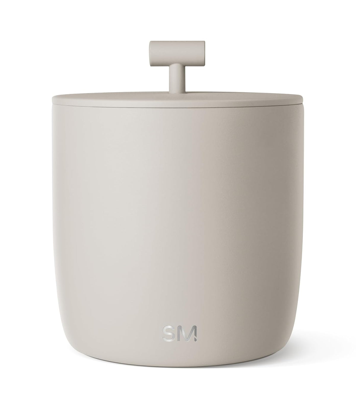 Simple Modern Aislamiento al Vacío Cubeta de Hielo con Tapa y Cucharón | Para Cócteles, Champán, Vino, Cerveza y Eventos | Rocks Colección| 3L | Almond Birch