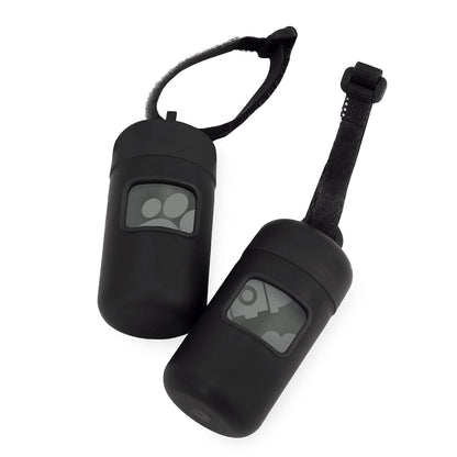Best Pet Supplies Dispensador Reutilizable de Bolsas para Excremento de Perro, con Clip - Dispensadores de plástico (negro) - Paquete de 30