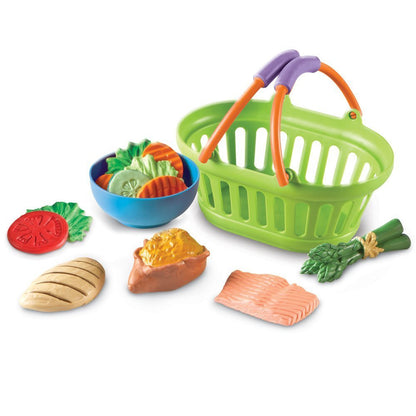 Cena saludable New Sprouts | Juego de comida, juguetes de cocina, juego de 14 piezas, edad 18 meses