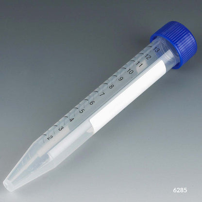 Globe Scientific Tubo de Centrífuga de Polipropileno 15 ml Estéril Tapa Azul