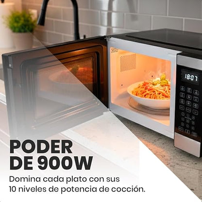 Horno de Microondas Westinghouse, Capacidad de 0.9 Pies Cúbicos, Color Gris, Modelo WKMWW2502