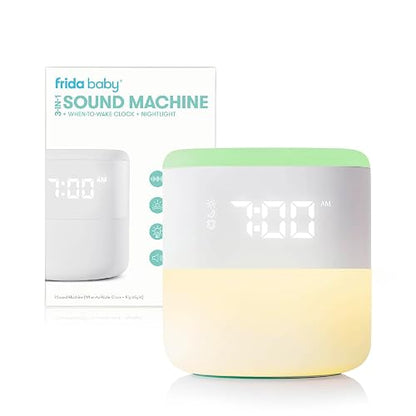 Frida Baby | Reproductor de Sonido 3 en 1 + Despertador + Luz de Noche | Entrenador para Dormir y Despertar | Infantil | Blanco