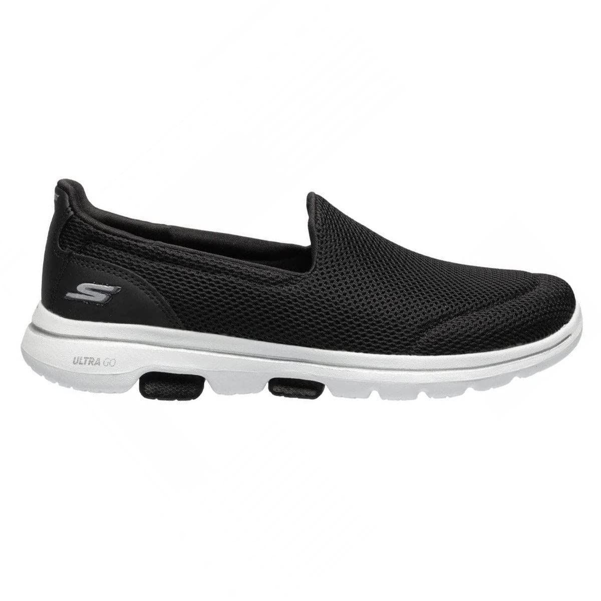 Skechers Go Walk 5 Tenis para Caminar Mujer Azul Marino - 24.5 cm - Negro - Blanco