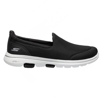 Skechers Go Walk 5 Tenis para Caminar Mujer Azul Marino - 24.5 cm - Negro - Blanco
