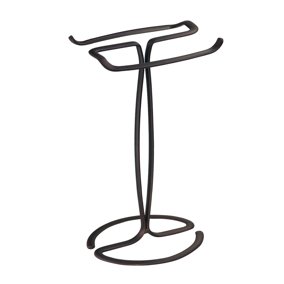InterDesign Axis Toallero de pie, portatoallas pequeño de Metal para Lavabo, Bronce