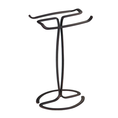 InterDesign Axis Toallero de pie, portatoallas pequeño de Metal para Lavabo, Bronce