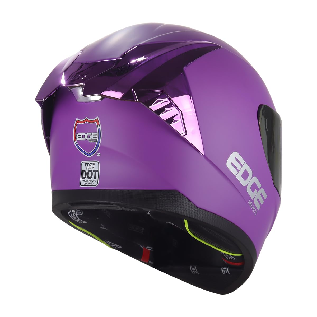 Generico Casco Integral Edge Dot Racer Morado Mate Talla S | Talla S