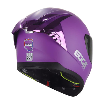 Generico Casco Integral Edge Dot Racer Morado Mate Talla S | Talla S